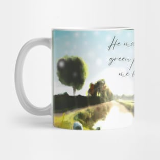 Christian Art Painting Psalm 23:2 Mug